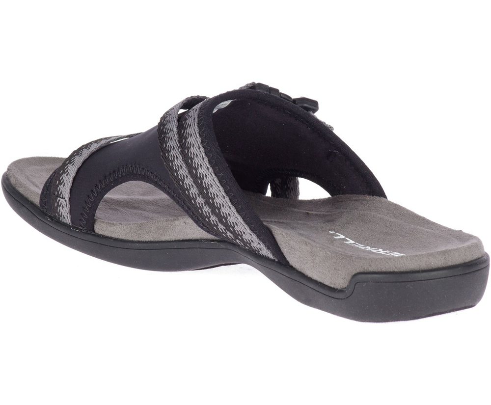 Merrell Sandals Black/Grey - District Muri Slide - Womens 48ESMZPVU